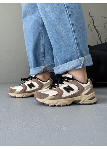 КРОССОВКИ ЖЕНСКИЕ NEW BALANCE 530 BROWN / BEIGE НЬЮ БЕЛАНС 530 No Brand бежевые демисезоны (367168675)