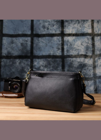 Классическая женская сумка с жестким дном из натуральной кожи 22987 Vintage (347146848)