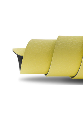 Коврик для фитнеса TPE 0,6см HS-T006GM желто-серый Hop-Sport (361952840)