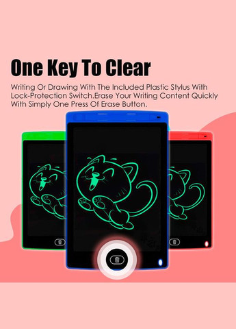 Планшет графічний для малювання, нотаток 12" LCD Writing Pad Red No Brand (322567858)