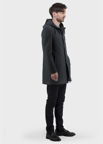 Темно-серое демисезонное Мужское пальто Carducci (темносерый, ), 47272 No Brand