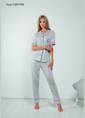Бесцветная женская пижама тонкий трикотаж BOYRAZ