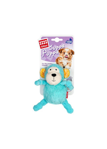 Іграшка для собак Мавпочка з м'ячиком всередині Suppa Puppa, текстиль, термопластична гума, 11 см GiGwi (332211748)