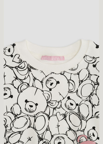 First Kids світшот для дівчинки колір молочний cb-00259658 молочний футер
