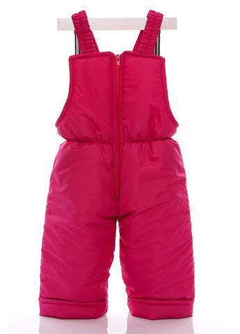 Рожевий зимній комбінезон на синтепоні для дівчинки з принтом тварин нуль підстібка білий з чорним хутро малинове 86 см (51509) BABYKROHA