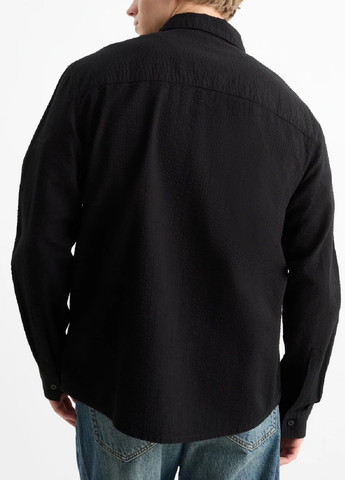 Черная повседневный рубашка однотонная C&A