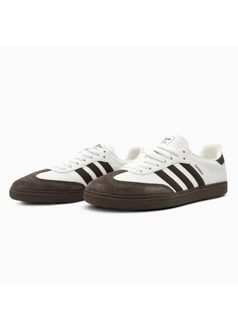 КРОССОВКИ ЖЕНСКИЕ ADIDAS SAMBA BEIGE/BROWN АДИДАС САМБА БЕЖЕВЫЕ No Brand бежевые демисезоны (391065884)