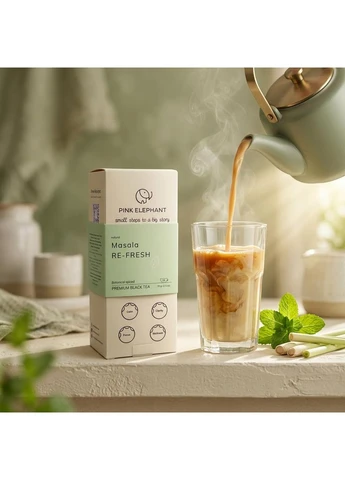 Чай чорний зі спеціями і травами освіжаючий Re-fresh Masala 70 г Pink Elephant Pink Elephant tea (395687771)