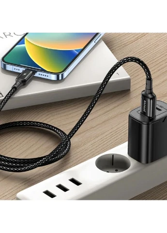 Кабель Dense Metal USB to Micro USB 2.4A (1m) white Proove (397307745)