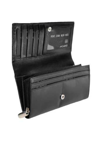 Гаманець жіночий шкіряний RFID Black (P8264-0) Semi Line (382385321)