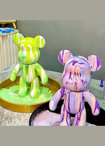 Набір для творчості Fluid Bear Флюїдний Ведмедик DIY Bearbrick з фарбами 23 см (2104618542) No Brand (331605193)
