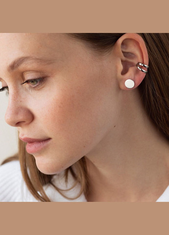 Серебряные серьги-пусеты Маленькие монетки (блестящие) 122867 Oniks (264022849)