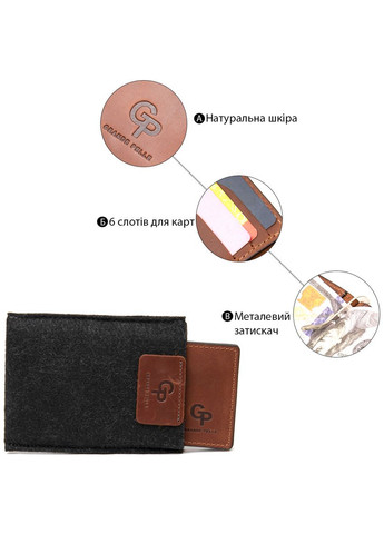 Мужской кожаный винтажный зажим 11477 Коричневый Grande Pelle (331908269)