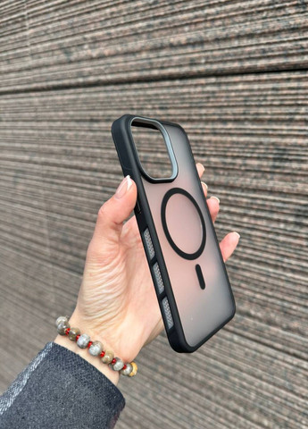 Чохол протиударний з MagSafe для iPhone 13 Pro Max Black / чохол айфон 13 про макс чорний матовий No Brand (329421632)