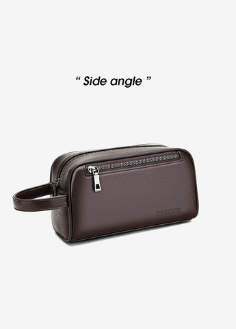 Мужская кожаная барсетка клатч GORCHIS с ручкой коричневая кожа OEM (314984609)