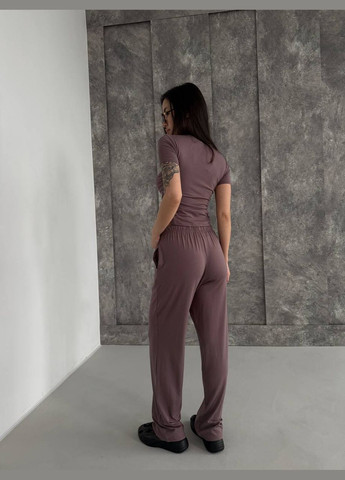 Жіночий костюм футболка та штани вільного крою MonCher (330983781)