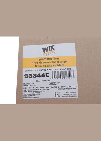 Фильтр воздуха 93344E WIX Filters (345778939)