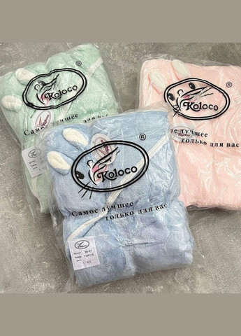 Детское полотенце уголок для купания малыша до 6 лет Полотенце для детей микрофибра (К8000-4) No Brand анималистичный мятный