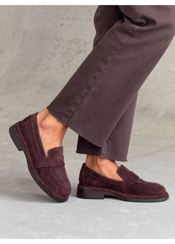 No Brand Лоферы женские NikArt 11698 (шоколадная, натуральная замша, Украина) коричневый з, — (356455383)