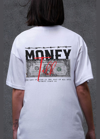 Женская Оверсайз Футболка С Принтом Talk White Without - (327223108)