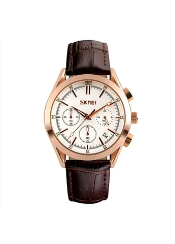 Мужские часы Prestige 9127 классические Коричневые Skmei (314483361)
