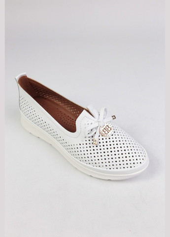 Жіночі балетки Benito | білі однотонні натуральна шкіра (323136719)