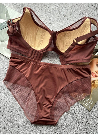 Коричневый женское нижнее белье комплект на чашку е коричневый CHLX