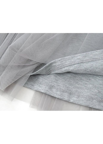 Комбинированное платье с фатиновой юбкой (19609-98g-gray) Breeze (300624797)