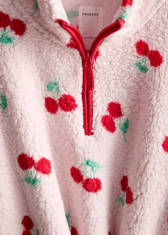 Пудрова зимня м’яка плюшева піжамна толстовка teddy для дому та сну (8511) Primark