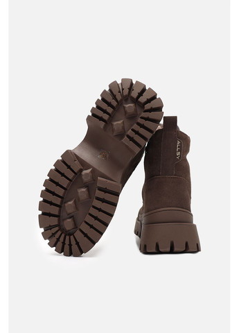 Зимние ботинки женские цвет шоколад cb-00281563 ALLSY
