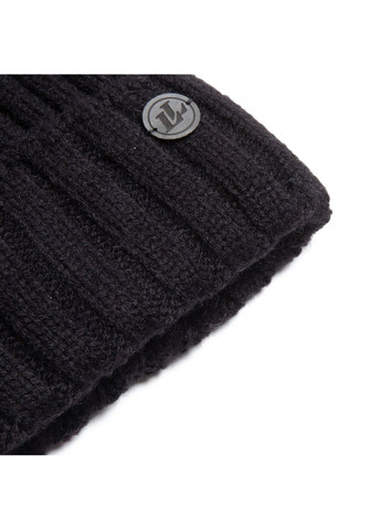 Шапка біні чоловіча вовна з акрилом чорна CLARK 255-517 LuckyLOOK 255-517M (322791736)