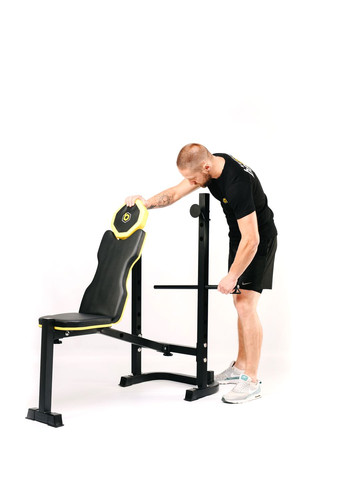 Тренувальна лавка WB-003 горизонтальна для жиму зі стійкою під штангу Besport (360801964)