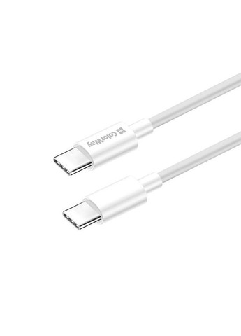 Кабель USB Type-C - USB Type-C (M/M), PD Fast Charging 100W, 5.0 А, 1 м, White (CW-CBPDCC058-WT) Colorway (336952183)