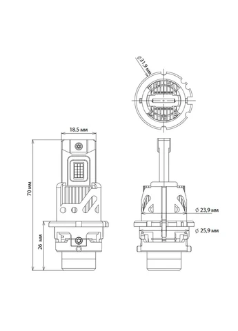 Светодиодная лампа LED PL-07 6K D4S Decker (395864678)