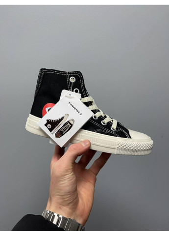 КЕДИ ЖІНОЧІ CONVERSE COMME DES GARÇONS PLAY X КОНВЕРС No Brand білі демісезони (367169997)