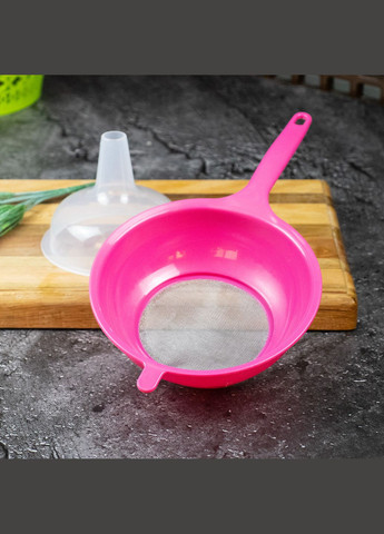 Набір сито зі знімною лійкою лійкою пластик діаметр 18 см висота 16 см Woodly (317499615)
