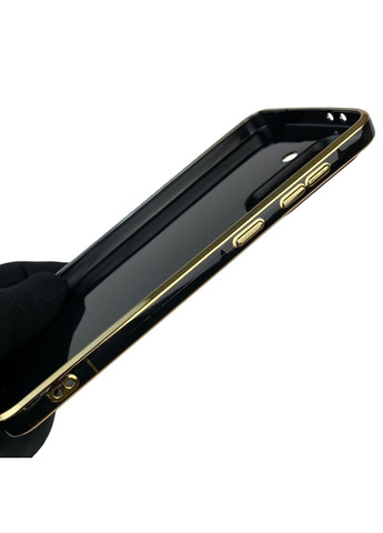 Чохол для Galaxy A36 5G (SM-A366U) з кільцем-підставкою із золотою окантовкою на самсунг а36 чорний gs1 Samsung (366233759)