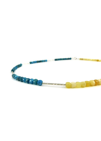 Намисто "Україна" Апатит, Опал, срібло Fursa fashion (322314018)