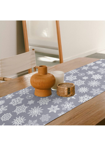 Ранер на стіл SNOWFLAKES CS2 40х150 см Сіро-білий Cosas (372990994)