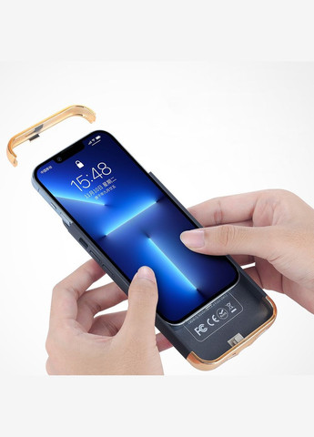 Чехол-аккумулятор XON PowerCase для iPhone 13 Pro 5500 mAh Black/Gold XON E-Tech (290707435)