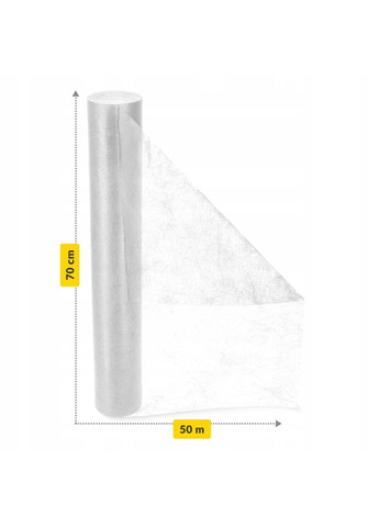 Простирадло одноразове 50 м x 70 см в рулоні 14 г/м² White (P-5905973406796) 4FIZJO (372925215)