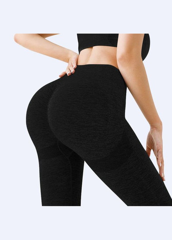 Женский спортивный костюм для фитнеса топ леггинсы цвет черный No Brand (315494281)