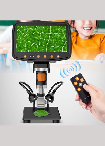 Мікроскоп цифровий з монітором HD 7" / кратність 1000X / пульт / підсвічування / фото / відео / для ремонту No Brand (322567704)