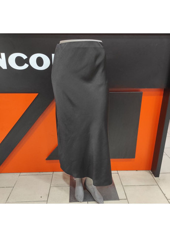 Спідниця атласна міді висока посадка 50 чорна Модниця (350349444)