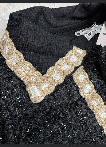 Чорний демісезонний комплект для дівчинки зі спідничкою теплий 10686 No Brand