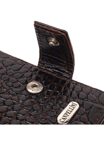 Оригінальний чоловічий гаманець із натуральної фактурної шкіри 21513 Коричневий Canpellini (298567640)