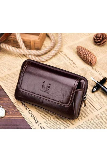 Сумка чоловіча шкіряна на ремінь месенджер в дорогу для документів чохол для телефону сумочка на пояс BULL (332768935)