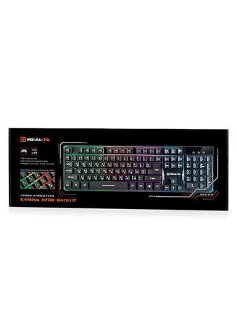 Клавіатура Real-El 8700 gaming backlit, black (268140058)