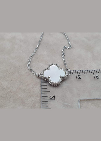 Серебряный браслет Клевер с перламутром. 9550087Б Top Silver (316650946)