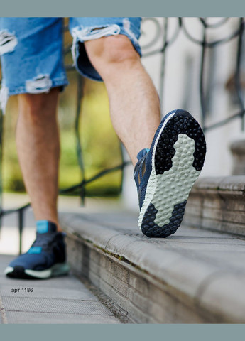 Синие летние мужские кроссовки navy Demax ZX 4000 4D